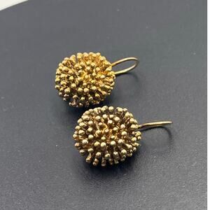 Vintage‎ Stamped Sterling Silver Gold Plated Vermeil Starburst Spike Earrings